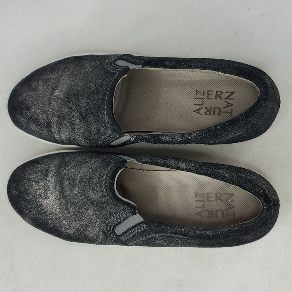 Naturalizer Marianne Loafers Slip On Sparkle Gray Leather Casual Womens 7 - Picture 8 of 11